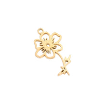 Flower Month Charm Charms & Pendants