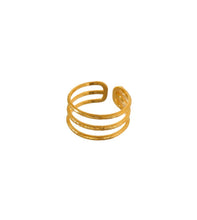 Hollow Line Adjustable Ring Rings