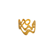 Hollow Line Adjustable Ring Rings