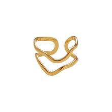 Hollow Line Adjustable Ring Rings