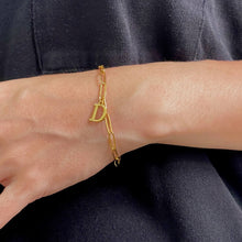 Alphabet Paperclip Bracelet Gold (A-M) Bracelet