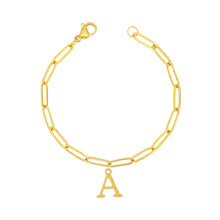 Alphabet Paperclip Bracelet Gold (A-M) Bracelet