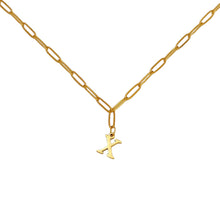 Alphabet Paperclip Necklace Gold Necklaces
