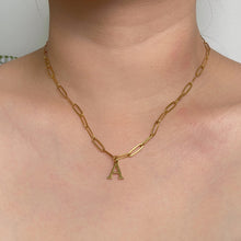 Alphabet Paperclip Necklace Gold Necklaces