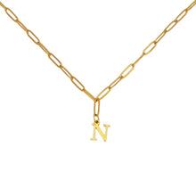 Alphabet Paperclip Necklace Gold Necklaces