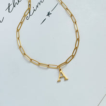Alphabet Paperclip Necklace Gold Necklaces