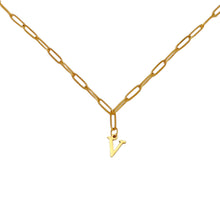 Alphabet Paperclip Necklace Gold Necklaces