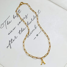 Alphabet Paperclip Necklace Gold Necklaces