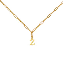 Alphabet Paperclip Necklace Gold Necklaces