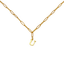 Alphabet Paperclip Necklace Gold Necklaces