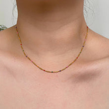 Colorful Minimal Bead Chain Necklace Necklaces