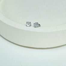 Diamond Barbell Earring - Silver Earrings