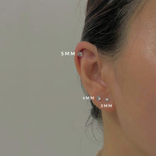 Diamond Barbell Earring - Silver Earrings