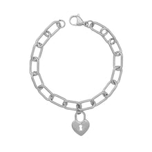 Love Oval Link Bracelet Silver Bracelets