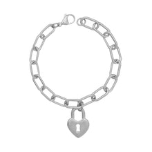 Love Oval Link Bracelet Silver Bracelets