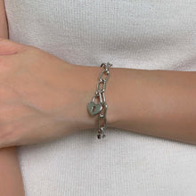 Love Oval Link Bracelet Silver