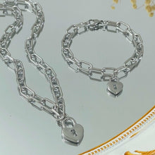 Love Oval Link Bracelet Silver