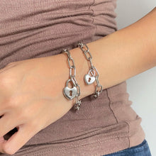 Love Oval Link Bracelet Silver Bracelets