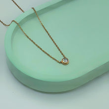 Minimal Zirconia Necklace - Rose Gold Necklaces