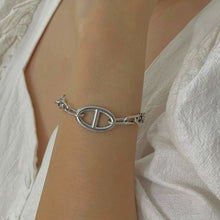 Modern Chunky Chain Bracelet Silver