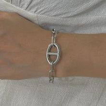 Modern Chunky Chain Bracelet Silver
