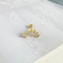Multi Rhinestone Barbell Earring Earrings