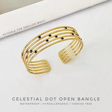 Celestial Dot Open Bangle Bracelet