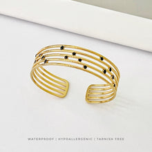 Celestial Dot Open Bangle Bracelet