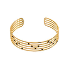 Celestial Dot Open Bangle Bracelet