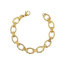 Hexagon Textured Chain Bracelet Bracelet