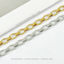 Hexagon Textured Chain Bracelet Bracelet