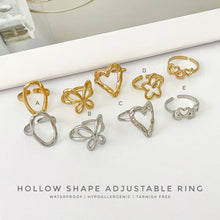 Hollow Shape Adjustable Ring Rings