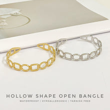 Hollow Shape Open Bangle Bracelet