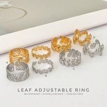 Leaf Adjustable Ring Rings