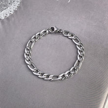 Silver Figaro Chain Bracelet