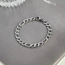 Silver Figaro Chain Bracelet