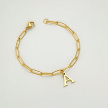 Alphabet Paperclip Bracelet Gold (A-M) Bracelet