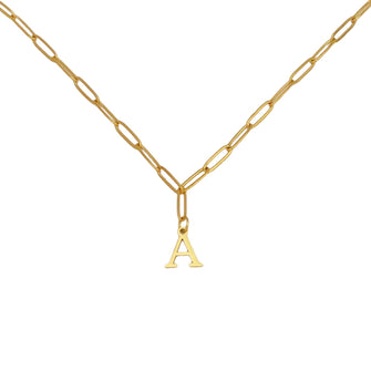 Alphabet Paperclip Necklace Gold Necklaces