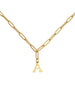 Alphabet Paperclip Necklace Gold Necklaces
