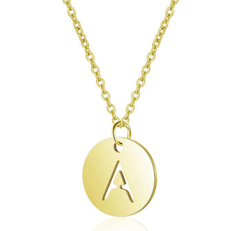 Initial Necklace Gold A - Aisha Wong Accessories