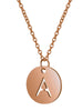 Basic Initial Necklace Rose Gold (A-F) - Aisha Wong Accessories