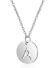 Initial Necklace Silver A