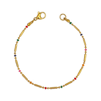 Colorful Minimal Bead Chain Bracelet Bracelet