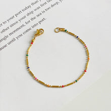 Colorful Minimal Bead Chain Bracelet Bracelet