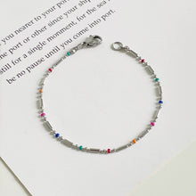 Colorful Minimal Bead Chain Bracelet Bracelet