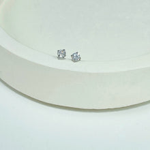 Diamond Barbell Earring - Silver Earrings