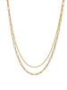 Gold Double Layer Paperclip Necklace Necklaces