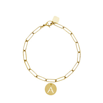 Gold Initial Bracelet (A-Z)