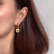 Gold Lock Hoop Detached Earring Earrings