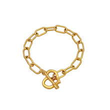 Gold Love Toggle Oval Link Bracelet